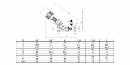 Клапан Cim 737OT 1 1/2" Ру 20 балансировочный Cimberio