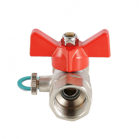 Кран шаровой VALTEC Ду15 (1/2" x 1/4") Ру16 для подключения манометра с внутренней резьбой VT.807.N.0402