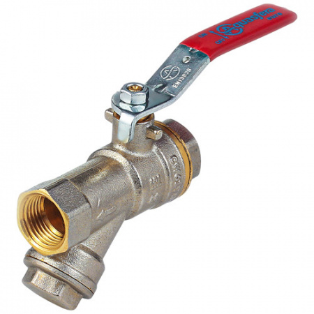 Кран шаровой с косым фильтром Aquasfera EURO 1014 DN 20 PN 40 полнопроходной муфтовый