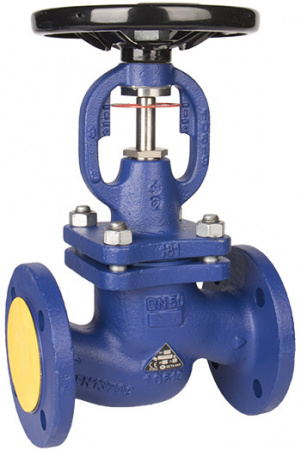 Вентиль запорный сильфонный Zetkama 234F-E01 Ду50 Ру40 стальной фланцевый zBEL 234F050E01