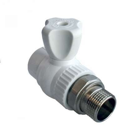 Кран полипропиленовый PPR (PPRC) шаровой для радиатора прямой Ø 25х1/2 PN 25