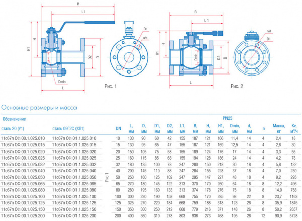 Кран шаровой Маршал 11с67п СФ.00.1 DN 10 PN 25 полнопроходной фланцевый