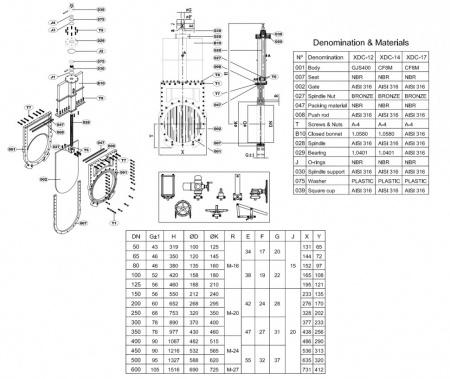 Задвижка AVK 702/14 DN 350 PN 6 шиберная фланцевая для бесколодезной установки Задвижка AVK 702/14 DN 350 PN 6 шиберная фланцевая для бесколодезной установки
