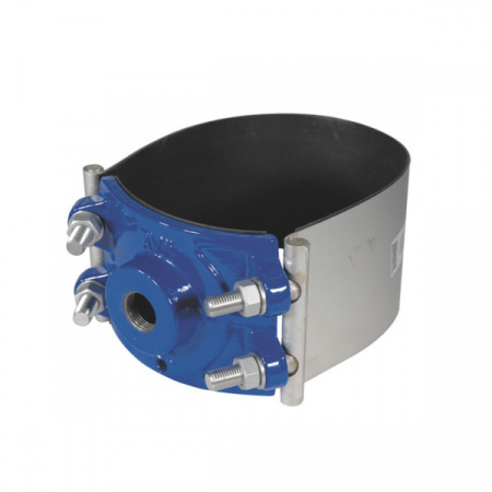 Хомут AVK 10/00 DN 250-2" PN 16 ответвительный для ПЭ и ПВХ труб
