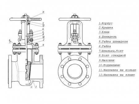 Задвижка 30с15нж Ду250 Ру40 клиновая фланцевая стальная