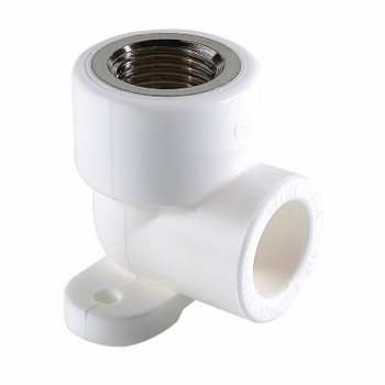 Угольник полипропиленовый PPR (PPRC) настенный с внутренней резьбой Ø 20х3/4 PN 25