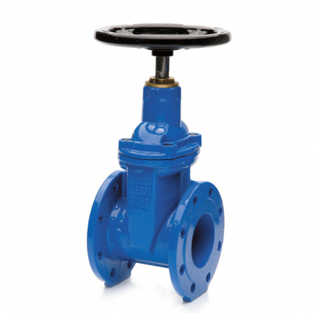 Задвижка GROSS DN 450 PN 16 фланцевая с обрезиненным клином с маховиком короткая