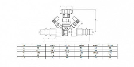 Клапан Cim 787OTPRF Ду 42 Ру 25 балансировочный Cimberio