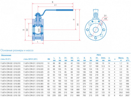 Кран шаровой укороченный Маршал 11с67п GAS PRO СУФ.00.1 DN 100 PN 16 полнопроходной фланцевый