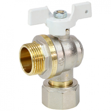 Кран шаровой угловой Aquasfera Standard 1123 DN 20 PN 40 полнопроходной резьба-накидная гайка