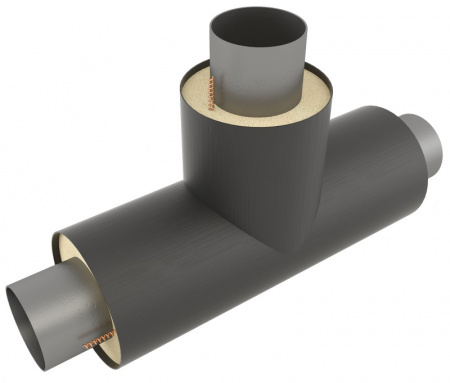 Тройник переходной ст. 920х10,0-76х3,0-1-ППУ-ПЭ