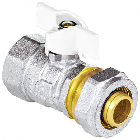Кран шаровой для МП Aquasfera Standard 1116 DN 20х1/2" PN 16 неполнопроходной компресс-муфта