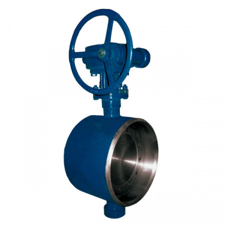 Затвор DENDOR 027W DN 200 PN 25 поворотный дисковый с тремя эксцентриситетами под приварку стальной