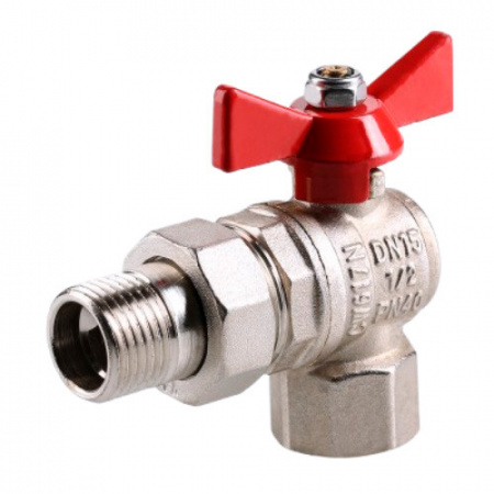 Кран шаровой VALTEC BASE Ду20 Ру40 угловой с полусгоном VT.228.N.05