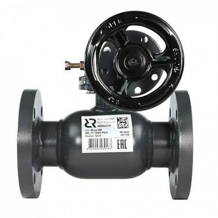 Кран шаровой Ридан RJiP Premium FF WG DN 600 PN 16 стальной стандартнопроходный фланцевый с ручным редуктором