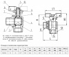 Кран шаровой угловой Aquasfera EURO 1009 DN 15 PN 40 полнопроходной муфта-резьба