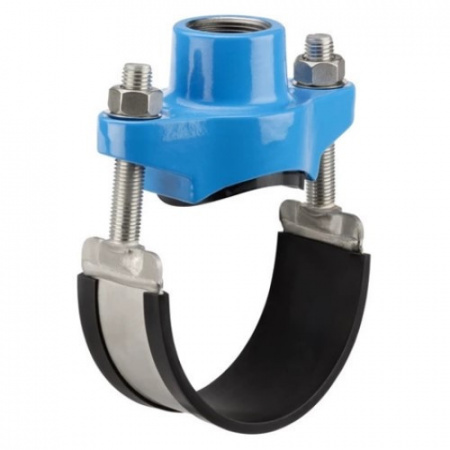 Врезной хомут HAWLE 3500 DN 200-2 1/2" PN 16 универсальный с резьбовым подключением ISO 228