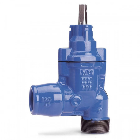 Задвижка AVK 11/30 DN 32-1 1/4" PN 16 ответвительная с наружной резьбой и фиксирующей муфтой для ПЭ труб угловая резьбовая