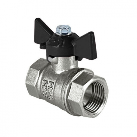 Кран шаровый VALFEX DELTA PRO VF.217 ВР 1 1/4" Ду 32 Ру 40 никелированный латунный